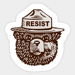Smokey the Bear Resist Sticker